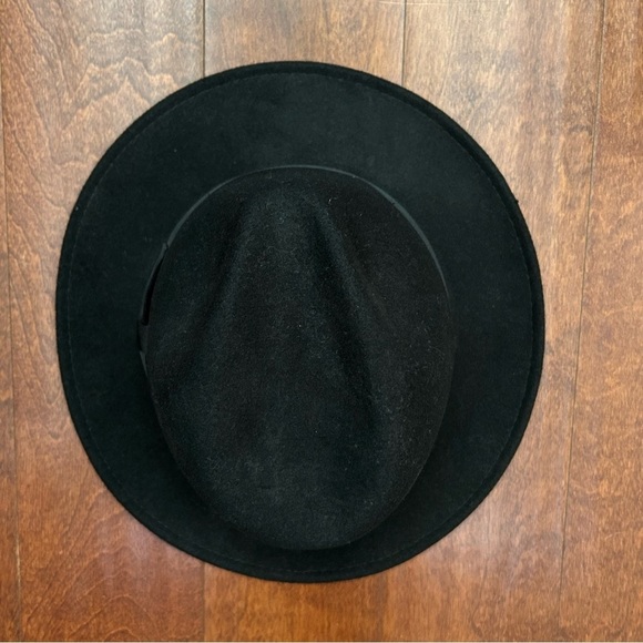 Women’s Black 100% Wool Hat with Matching Black Grosgrain Ribbon Band, Size Lg - Picture 8 of 14